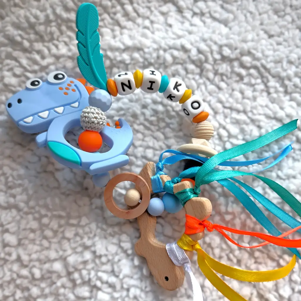 Cute T-Rex - Sensory Teether-Rattle