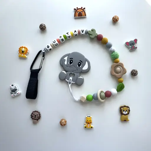 Gentle Elephant - Stroller Teether Chain